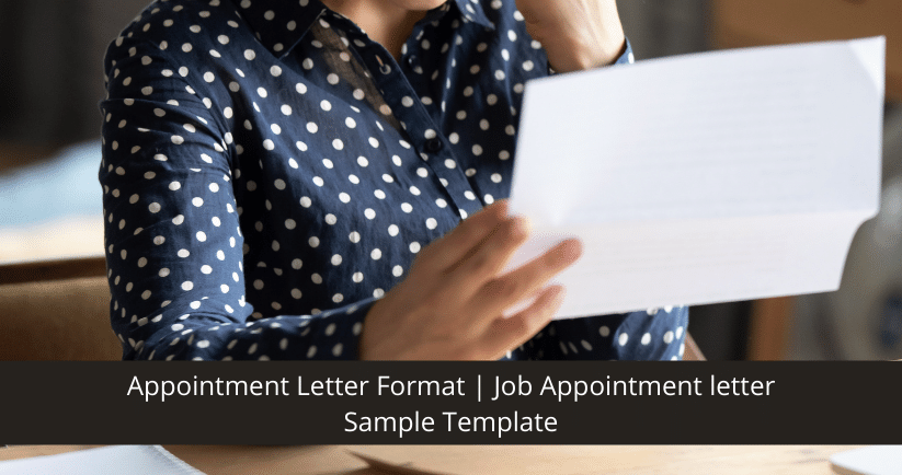 Appointment Letter Format