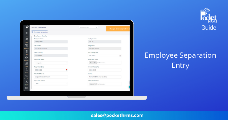 Employee Separation Entry
