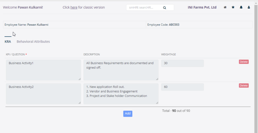 Define KPI Fields