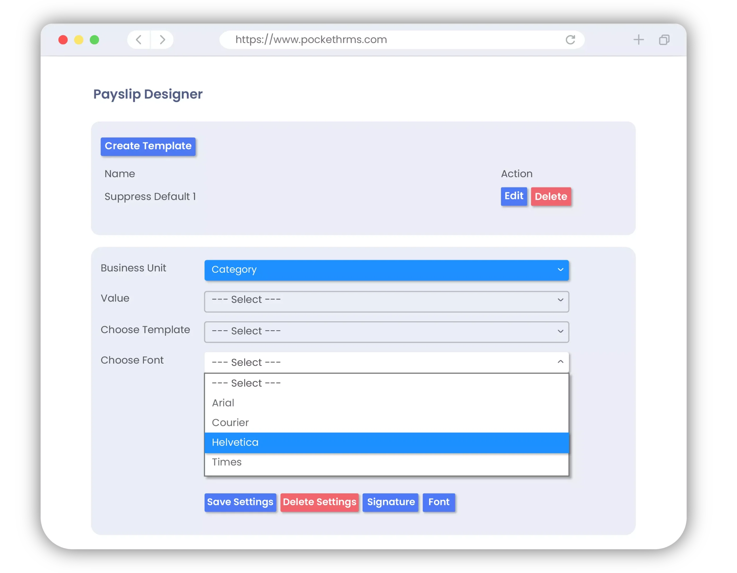 Payslip Designer