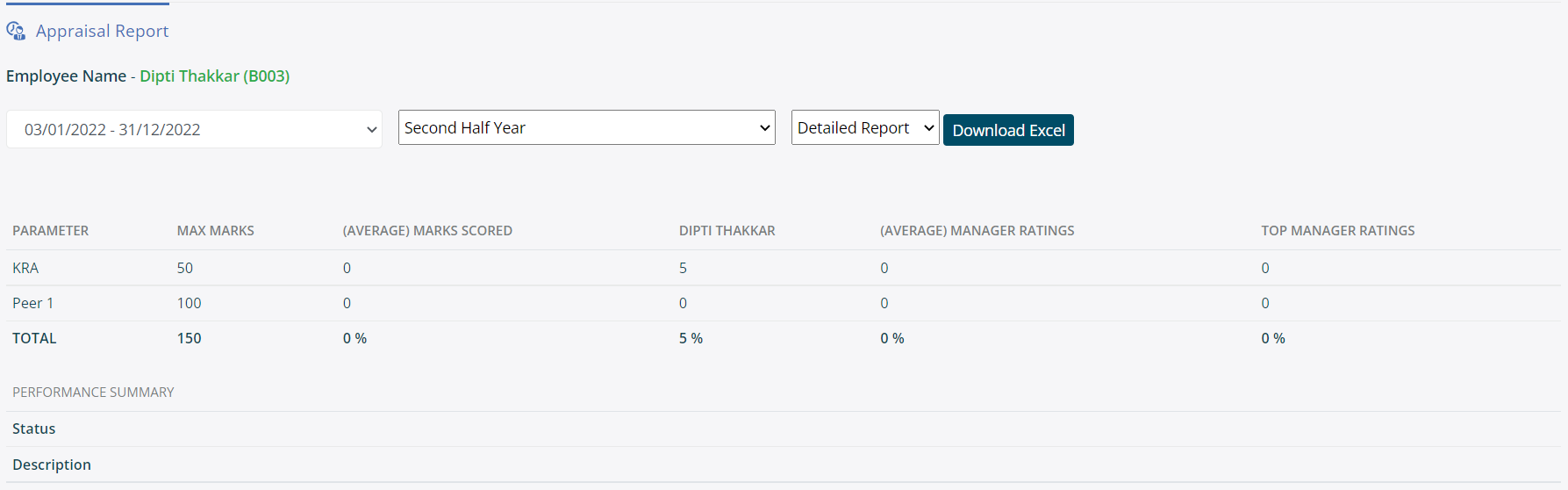 PMS Report Options