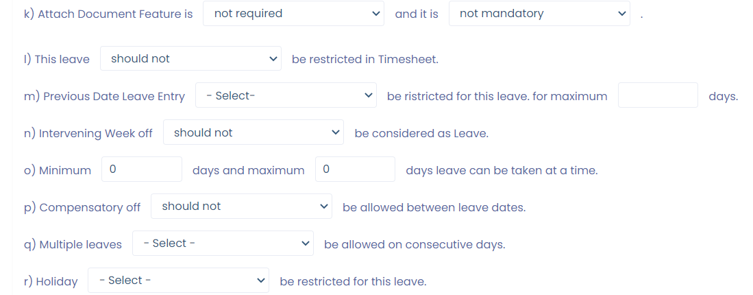 Restrict Past Leave Applicants