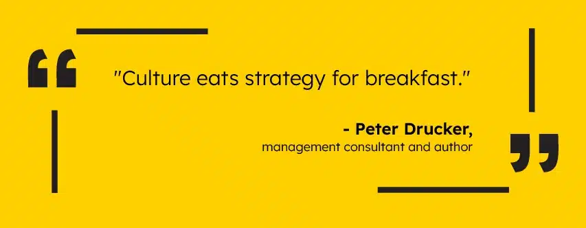 HR Quote - Culture eats strategy for breakfast