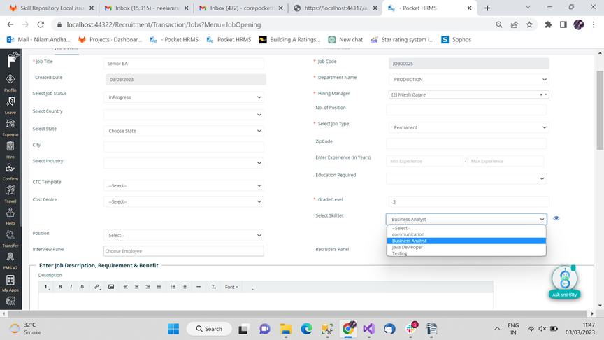 Pocket HRMS updates April 2023.21