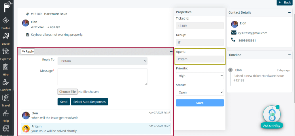 Pocket HRMS updates April 2023.7