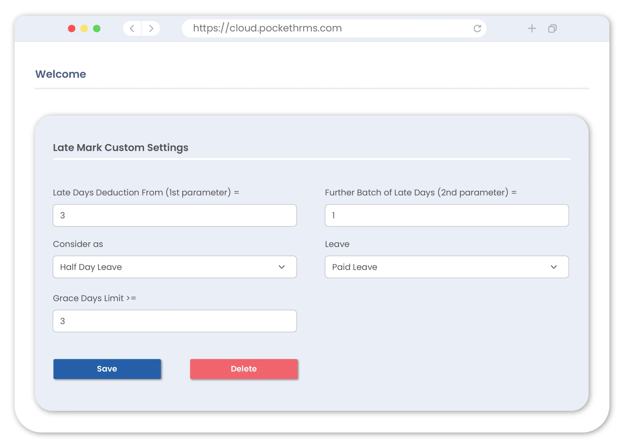 Late Mark Custom Settings