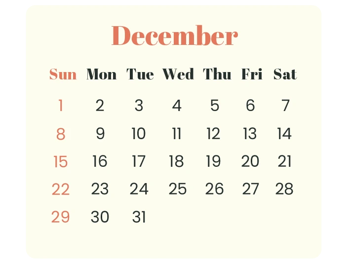 Long Weekend In December 2024