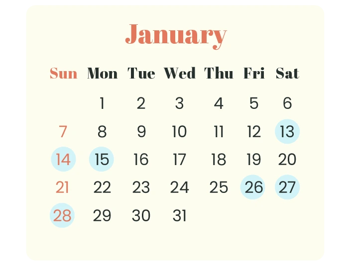 Long Weekend In January 2024