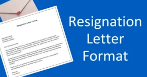 Resignation letter format
