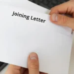 Joining letter format