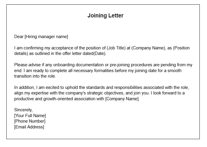 Joining letter format in word