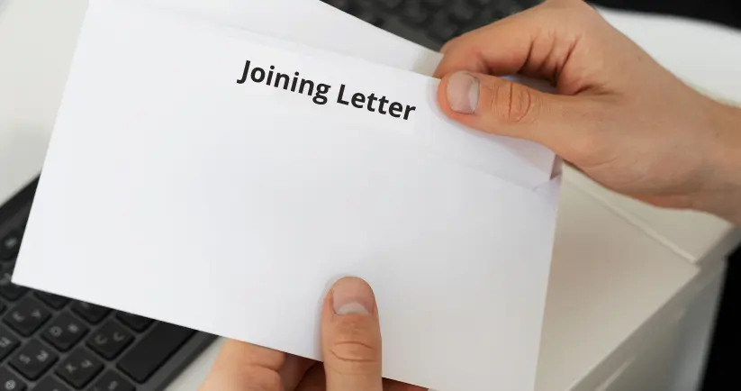Joining letter format