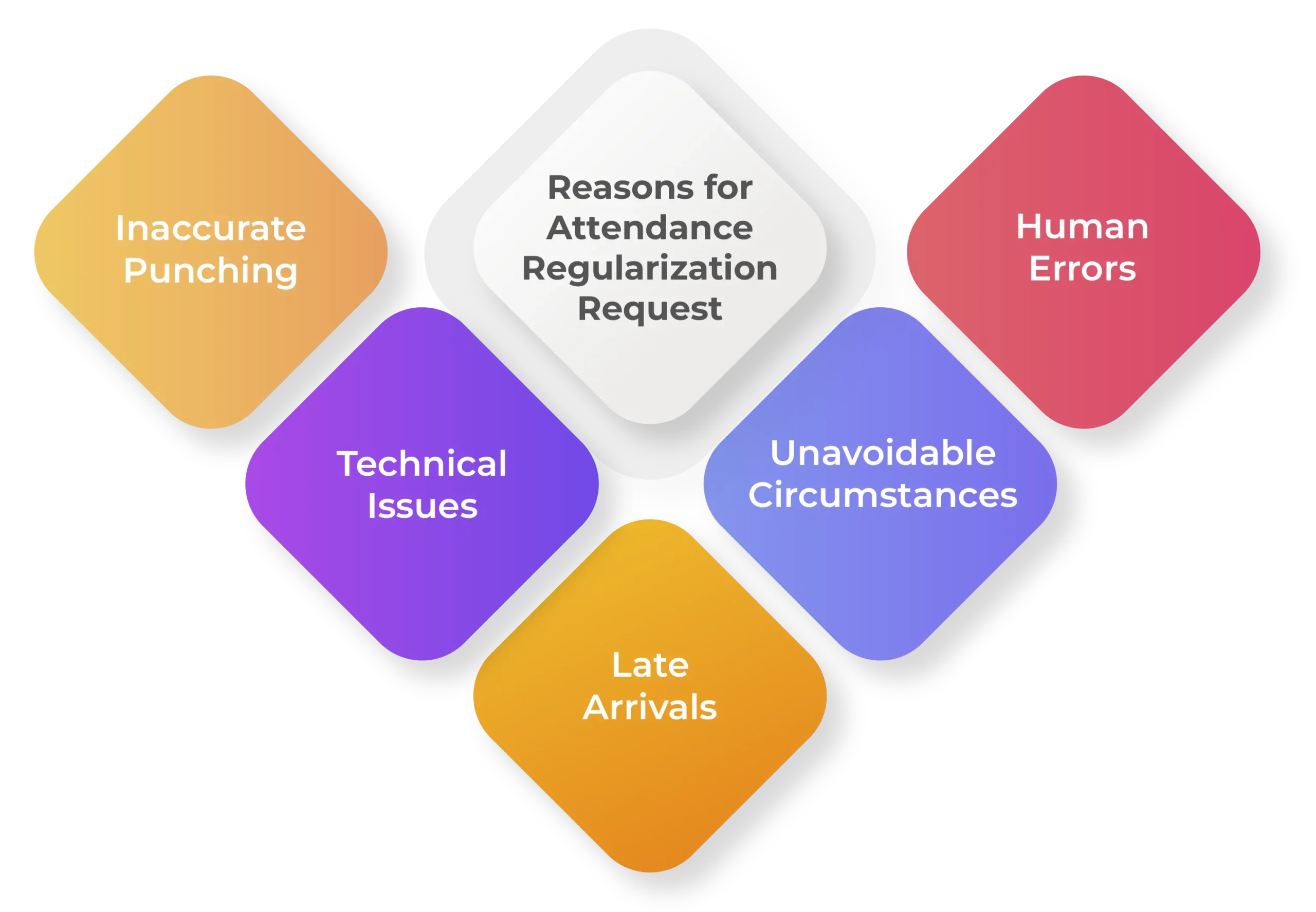 Reasons for attendance regularization request