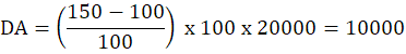 how to calculate da in salary with example