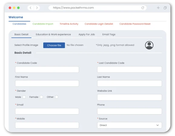 Candidate Self Service Portal