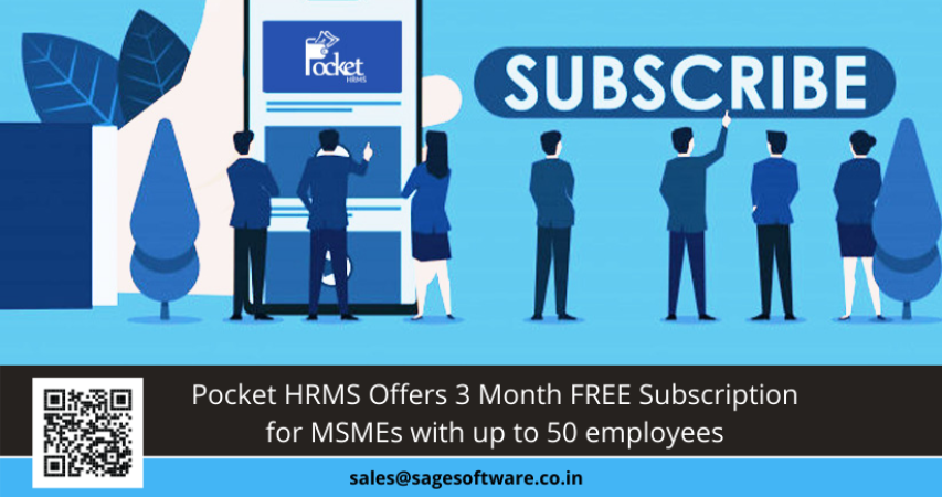 Pocket HRMS Offers 3 Month FREE Subscription for MSMEs with up to 50 employees